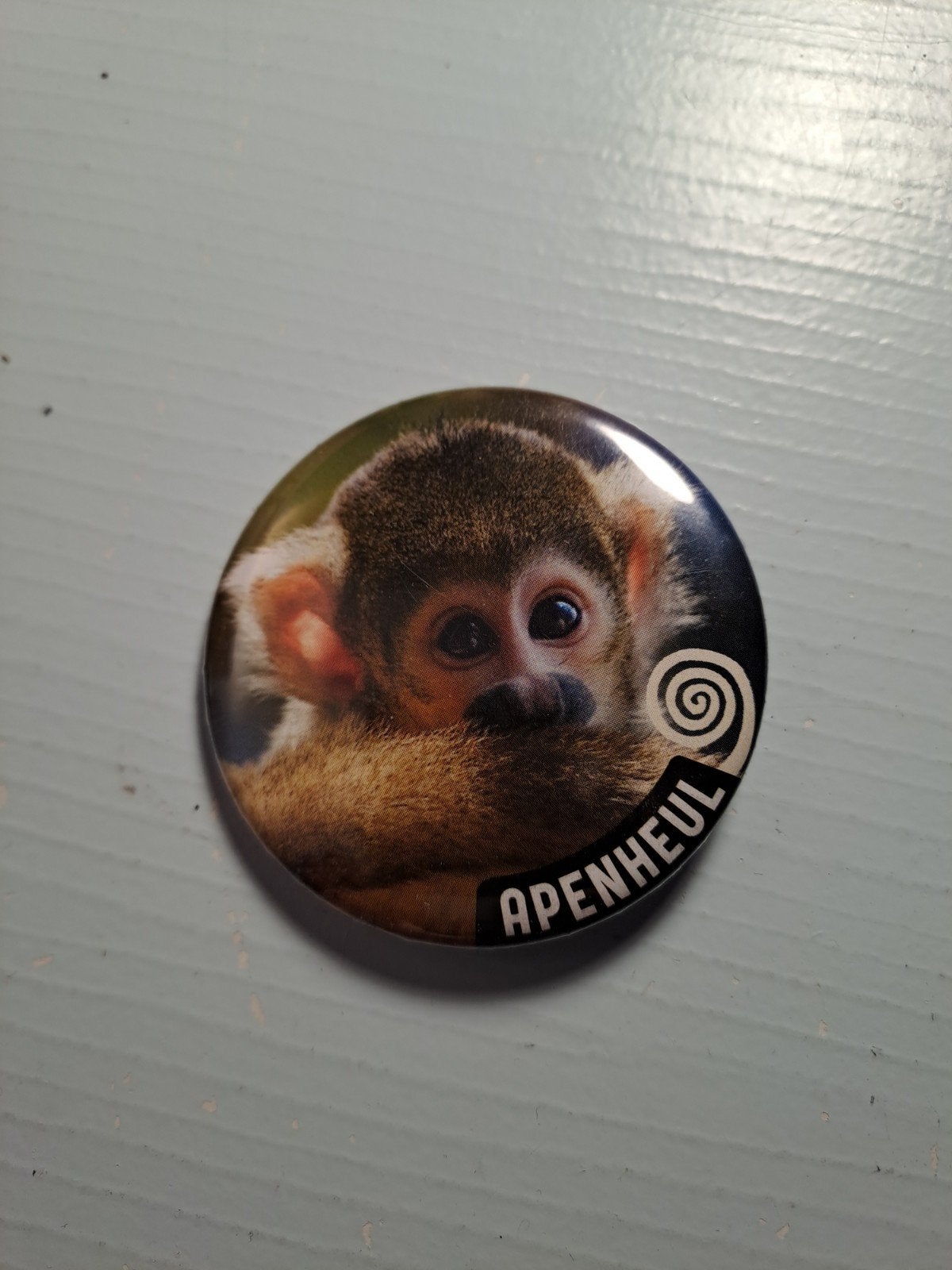 Apenheul button met schattige aap, Ophalen, Gebruikt