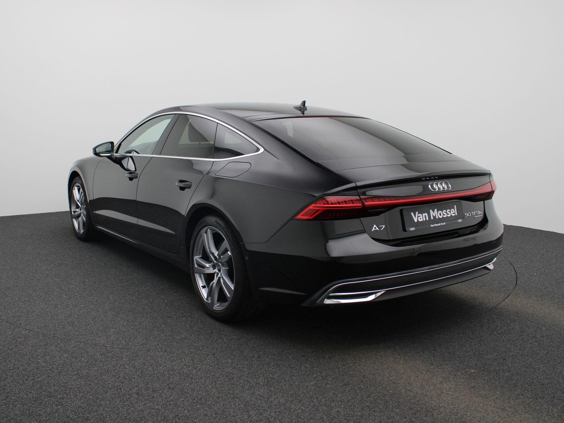Audi A7 Sportback 50 TFSI e quattro Pro Line S 299 PK l Adap, Auto's, Audi, 12 maanden, Gebruikt, 4 cilinders, Zwart