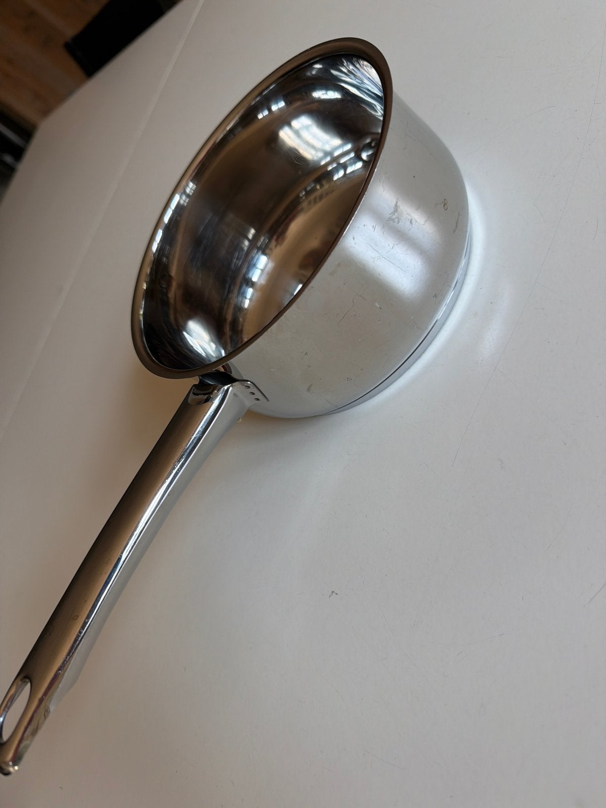 WMF TransTherm kleine steelpan - Geschikt voor inductie, Ophalen of Verzenden, Gebruikt, Rvs