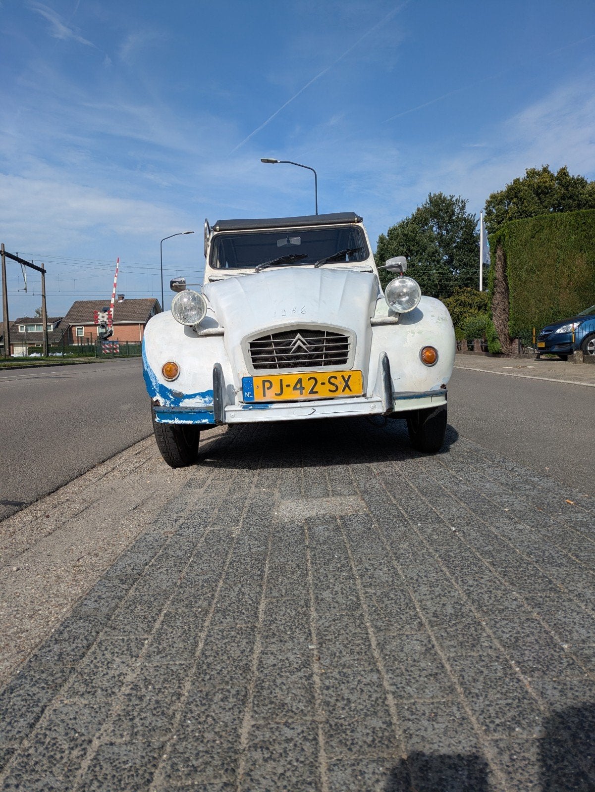 Citroën 2CV 0.6 Club S6 1986 Wit, Auto's, Voorwielaandrijving, 602 cc, 2CV, Wit