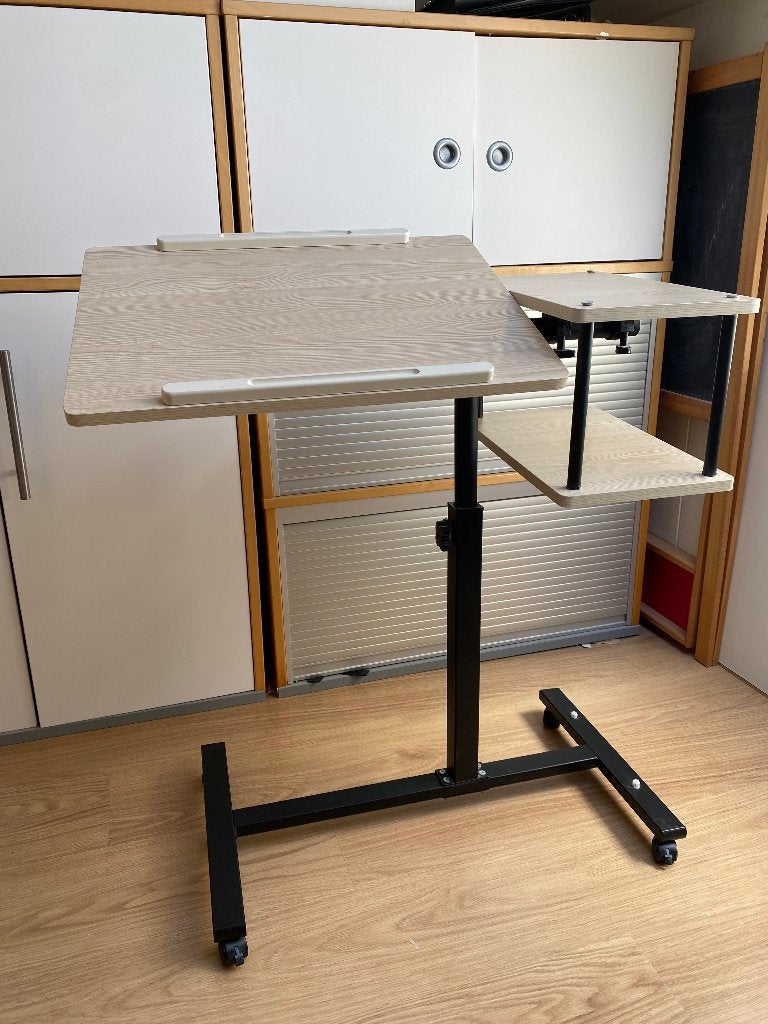 Verrijdbare Bedtafel Laptoptafel, Ophalen, Kunststof, Zo goed als nieuw, 75 cm of meer