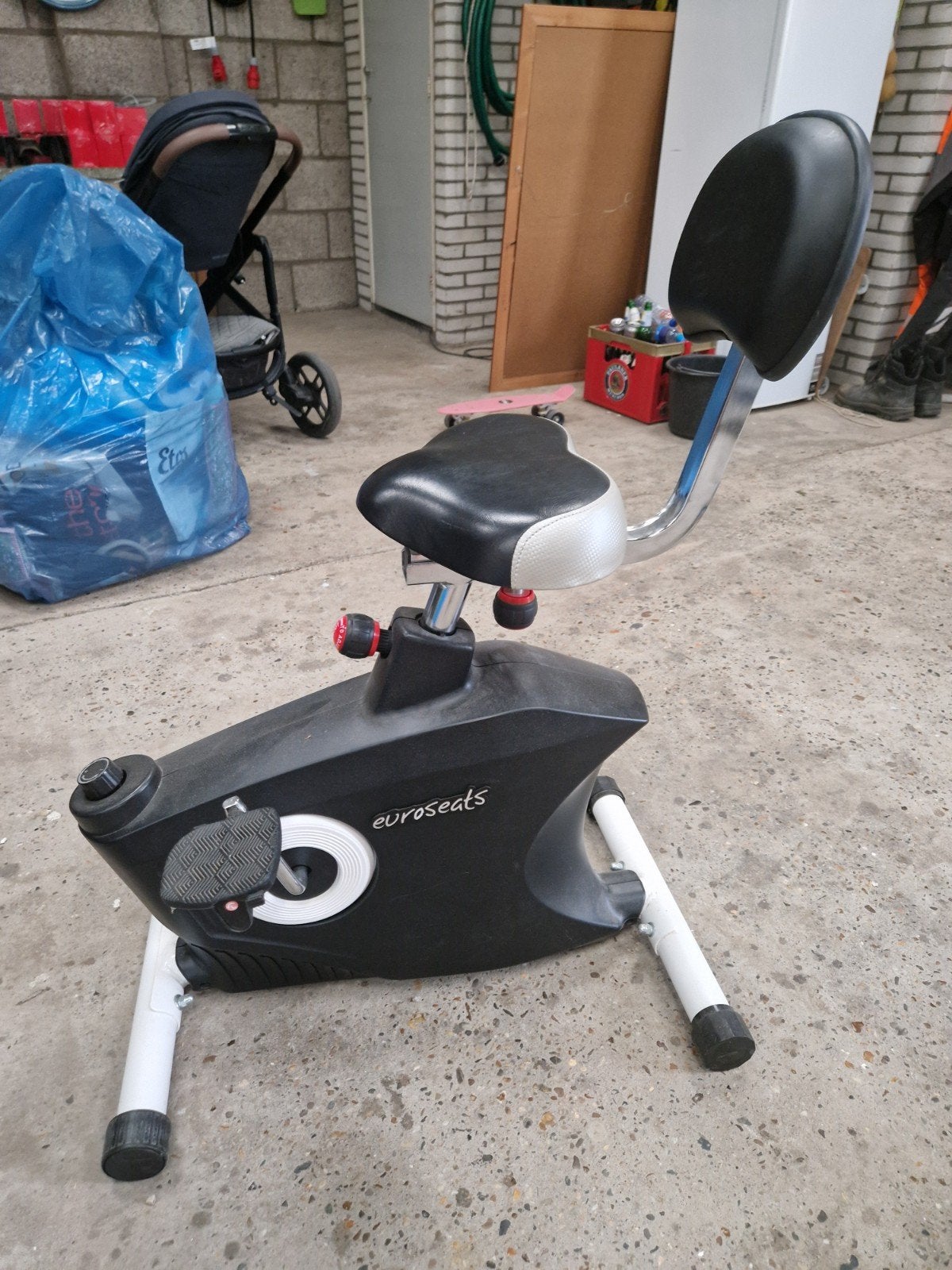 Euroseats bureaufiets - Compacte hometrainer, Ophalen, Zo goed als nieuw, Metaal, Benen