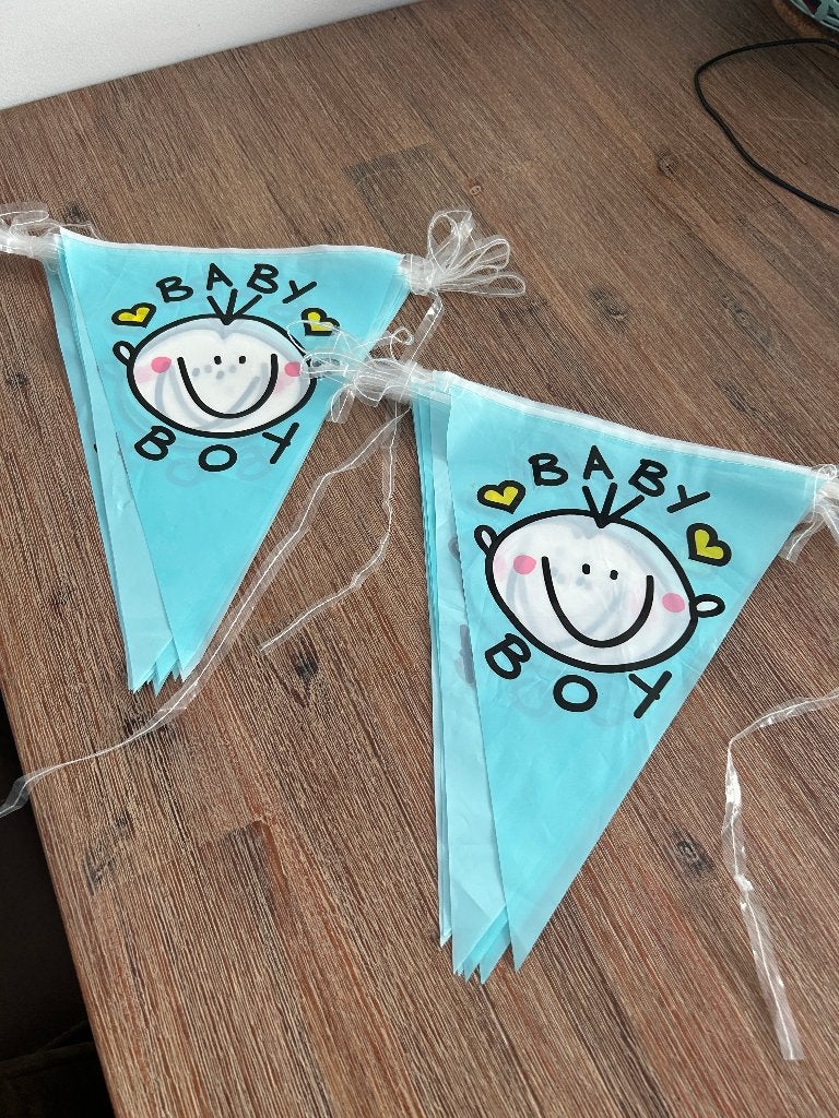2 x Slinger Baby boy, Ophalen of Verzenden, Zo goed als nieuw, Versiering, Geboorte of Huwelijk