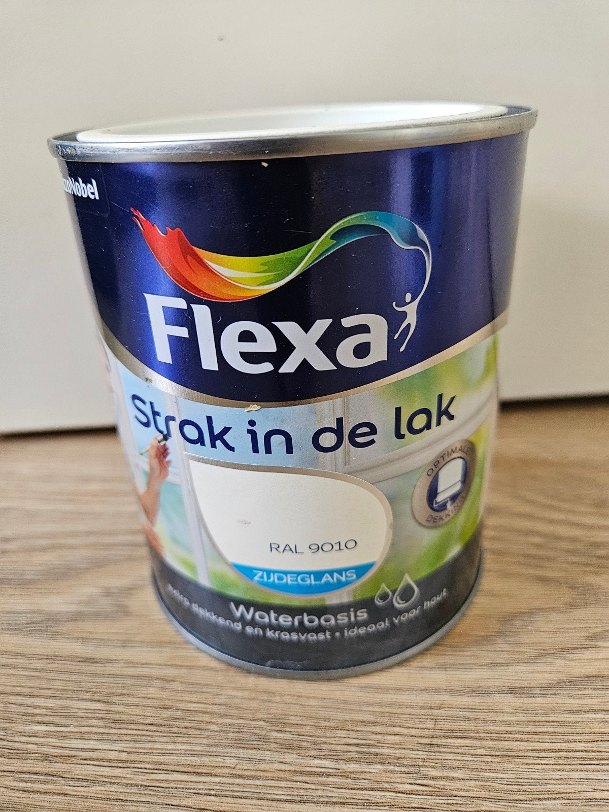Flexa Strak in de Lak Zijdeglans RAL 9010 - 0,75L, Ophalen of Verzenden, Nieuw, Overige typen