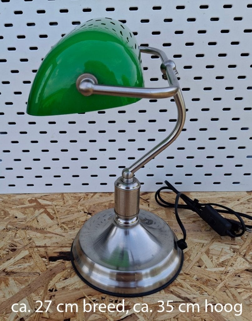 Notarislamp bankierslamp groene tafellamp, Ophalen of Verzenden, Minder dan 50 cm