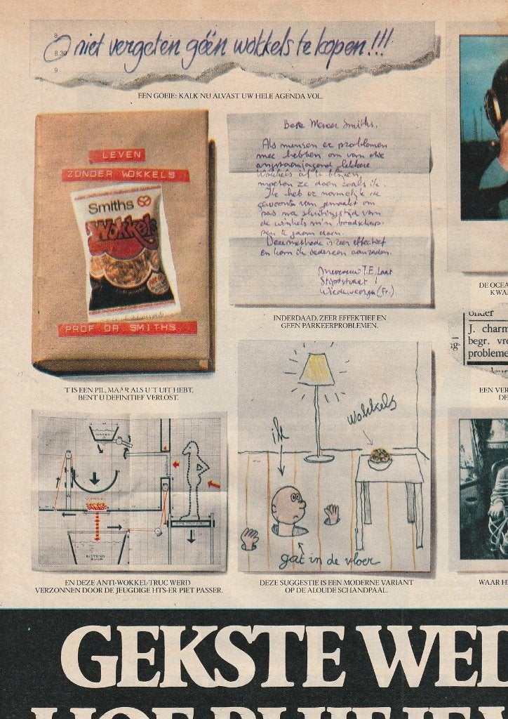 Retro reclame 1980 Smiths chips wedstrijd wokkels, Verzamelen, Retro, Verzenden, Overige typen