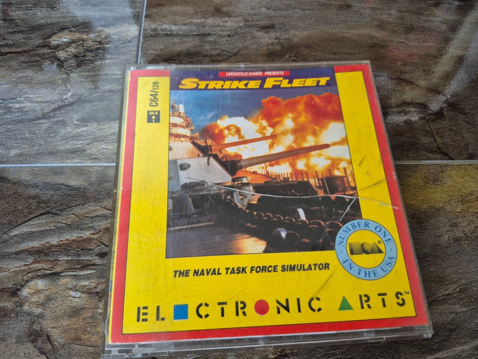 Strike Fleet C64/128 - The Naval Task Force Simulator, Spelcomputers en Games, 1 speler, Ophalen of Verzenden, Gebruikt, Simulatie