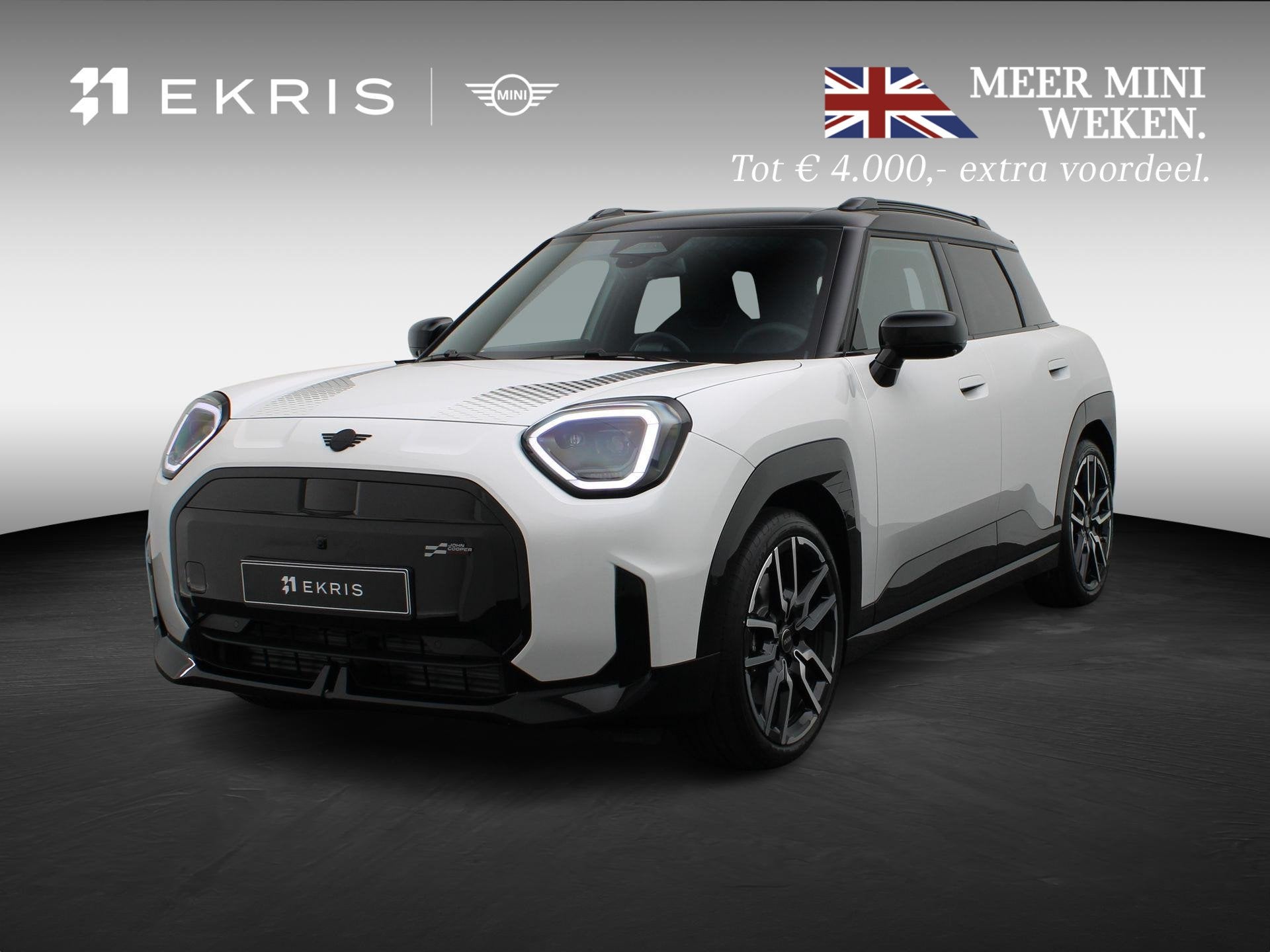 MINI Aceman SE John Cooper Works Trim | Pakket XL, Stof, Zwart, Wit, 218 pk
