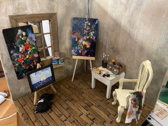 poppenhuis schilders atelier, Ophalen of Verzenden, Nieuw, Poppenhuis