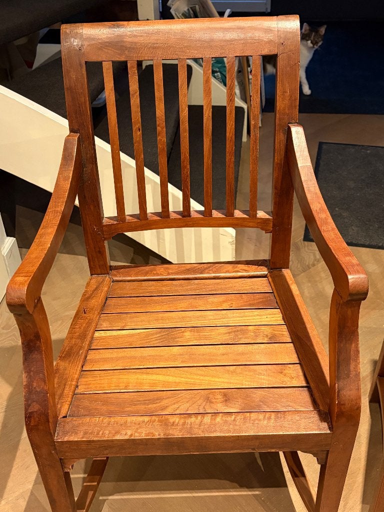 Koloniale eetkamer stoelen, Huis en Inrichting, Ophalen, Gebruikt, Twee, Bruin