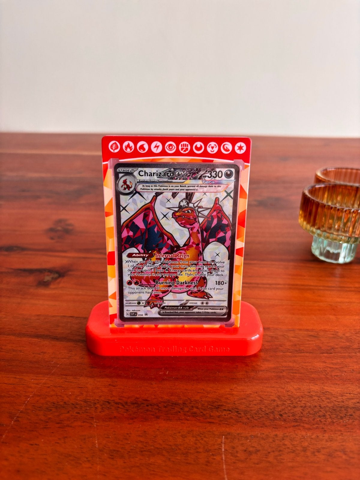 Charizard ex 330 HP Pokemon kaart - SV P 056, Ophalen of Verzenden, Zo goed als nieuw, Losse kaart, Foil