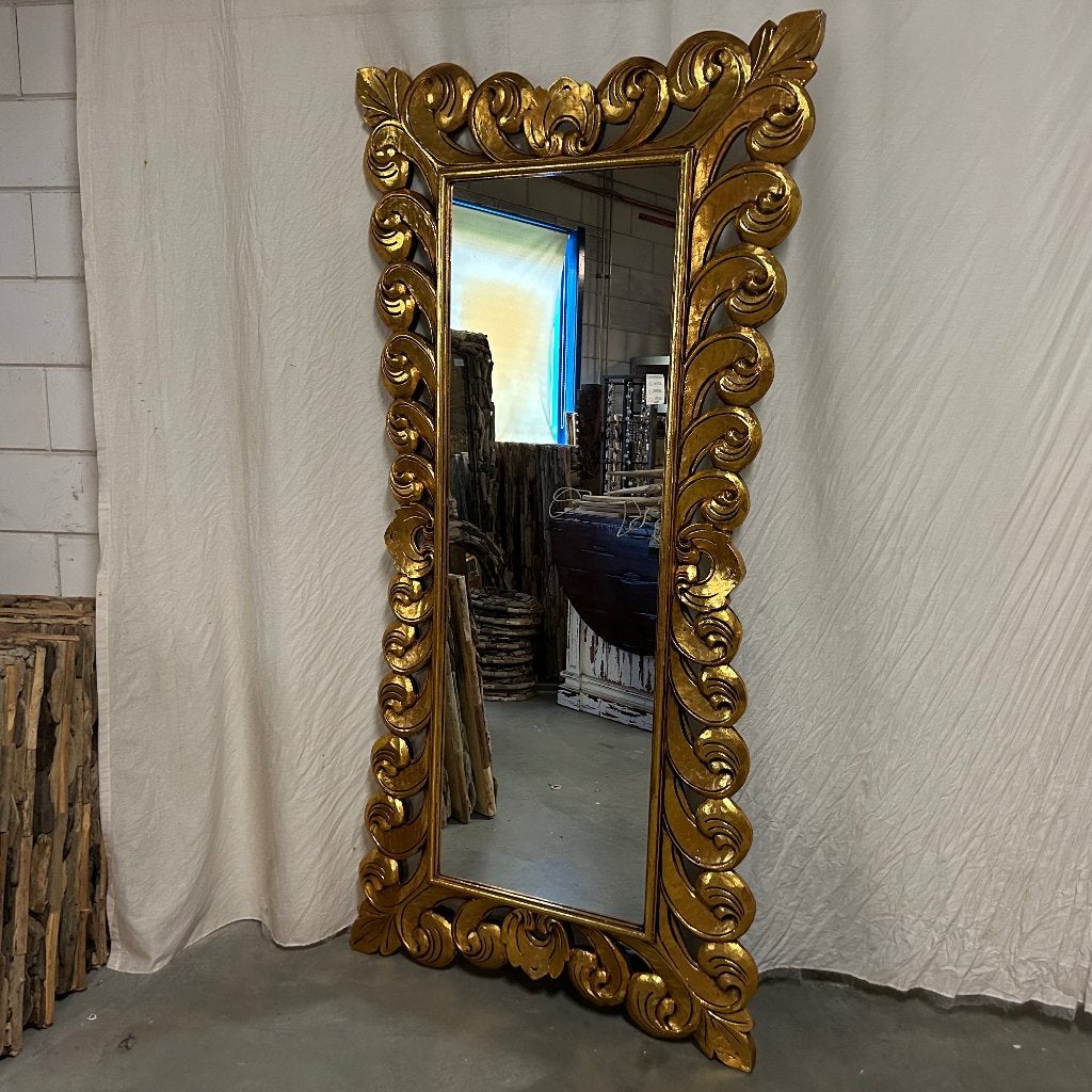 barok spiegel goud  met lijst 200 x 100 cm - Gratis bezorgd, TTM Wonen, Meubels – (Perzische) Tapijten en Woonaccessoires, 200 cm of meer