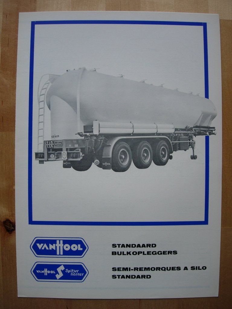 Van Hool Bulkoplegger Brochure ca 1975 Trailer, Ophalen of Verzenden, Zo goed als nieuw, Overige merken, DAF