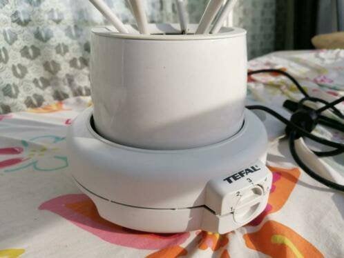Elec.fondue set 6 personen tefal type 651, 800w, creme wit,, Ophalen, Kunststof, Meerkleurig, Overige merken