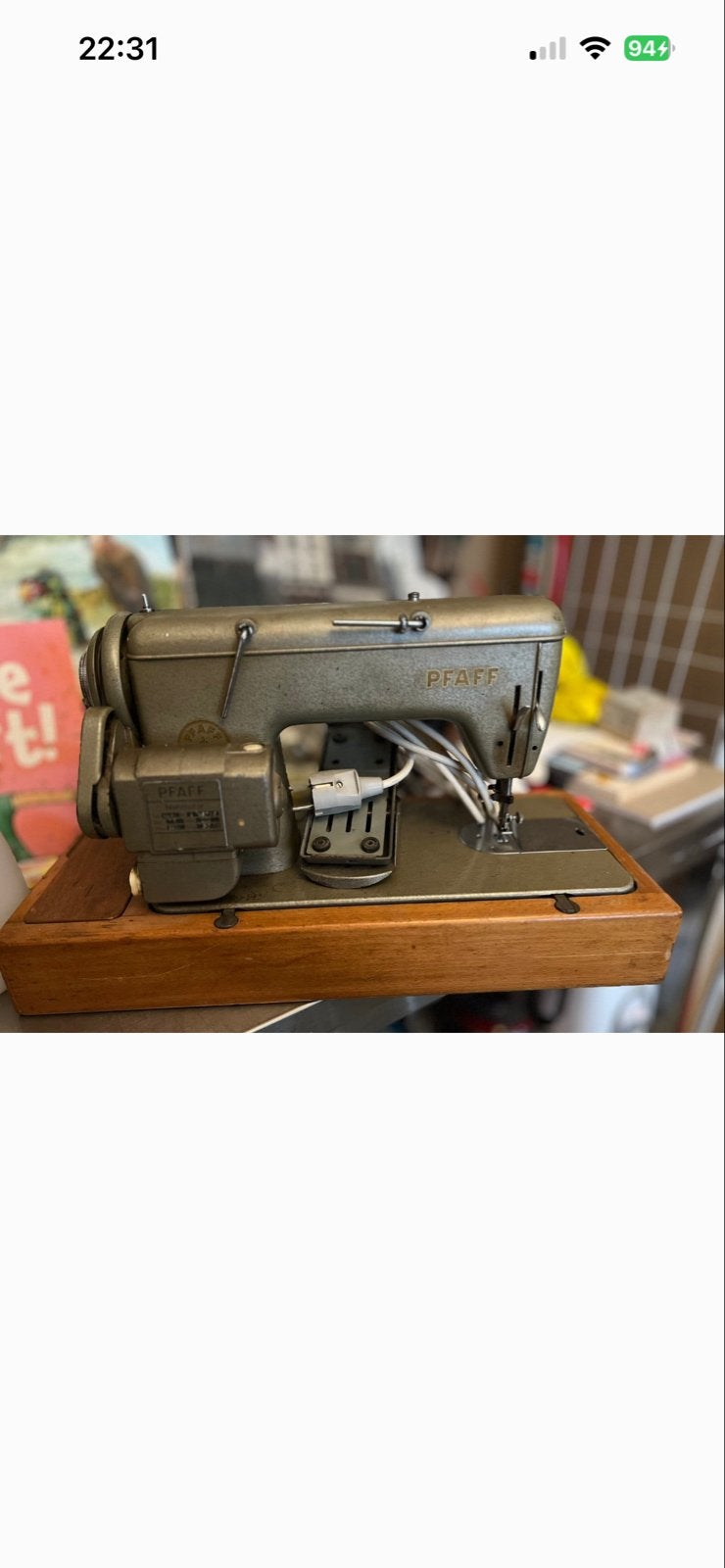 Vintage Pfaff Naaimachine, Ophalen, Naaimachine, Industrieel, Gebruikt