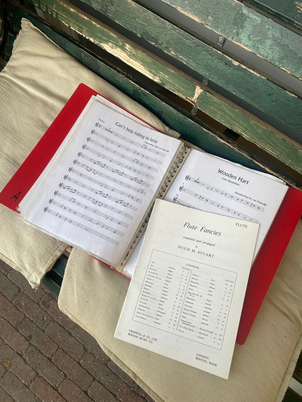Bladmuziek voor dwarsfluit, een volle map, Ophalen, Overige genres, Les of Cursus, Dwarsfluit of Piccolo