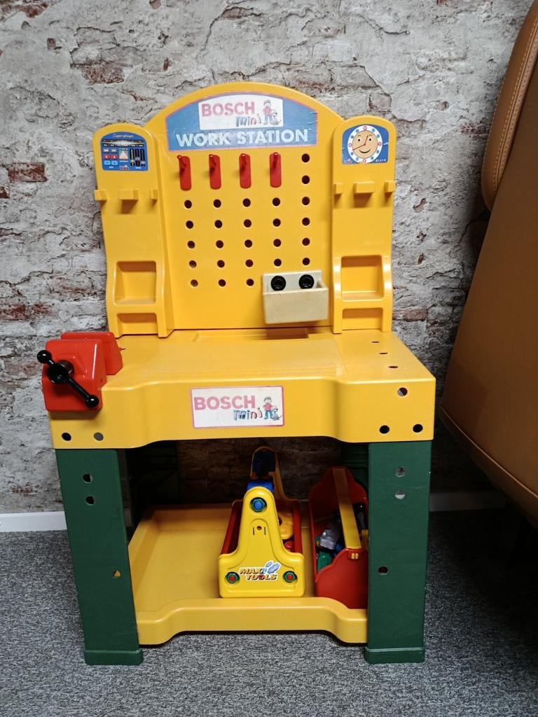 Bosch Kinder Werkbank met Gereedschap, Ophalen of Verzenden, Gebruikt, Jongen of Meisje