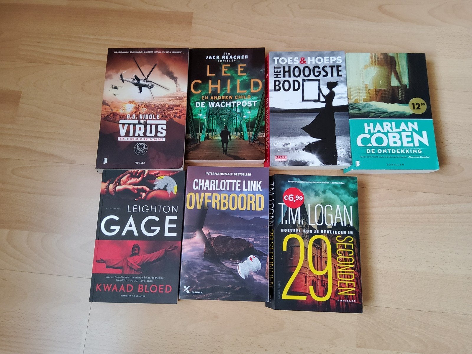 7 diverse thrillers boeken in één koop, Ophalen, Gelezen, Diverse auteurs