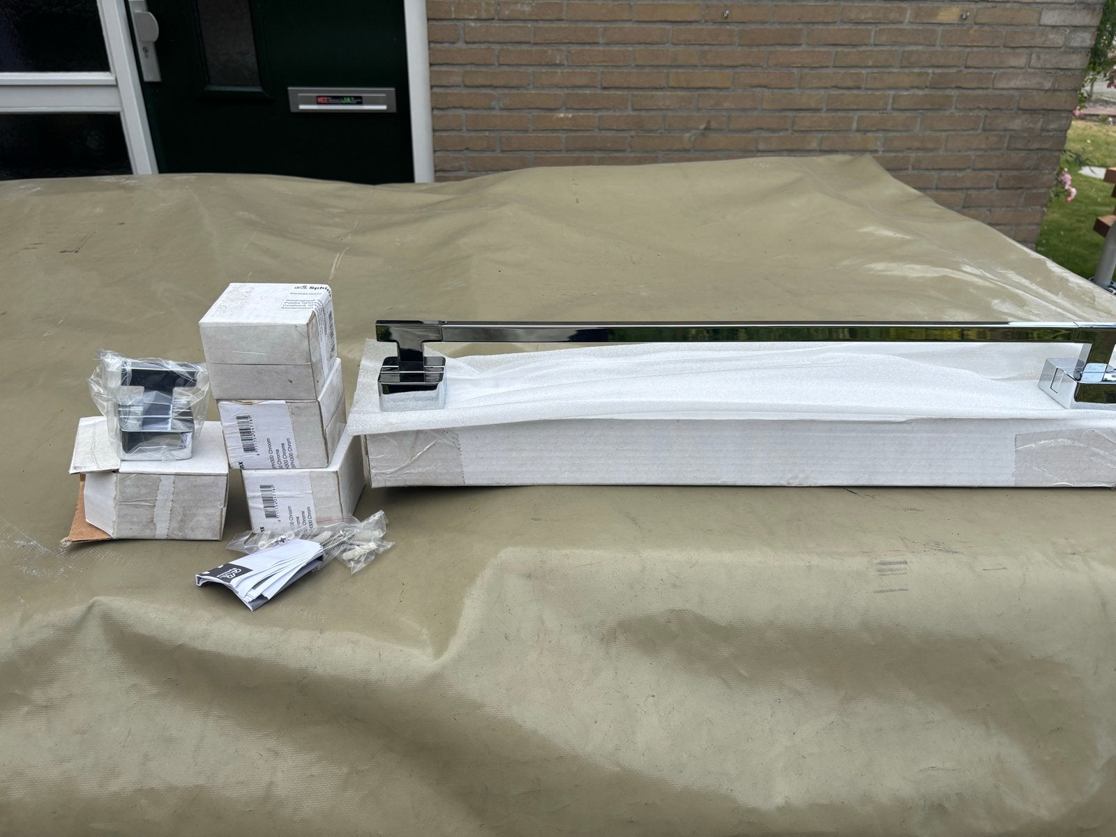 Douchestang en 4 handdoekhaakjes van Sphinx, Huis en Inrichting, Ophalen, Overige merken, Nieuw, Douche-accessoire