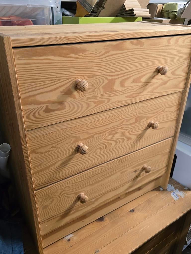 Houten ladekast met 4 laden - 70x62x30 cm, Huis en Inrichting, Kasten | Ladekasten, Ophalen, Gebruikt, Klassiek, functioneel, 50 tot 100 cm