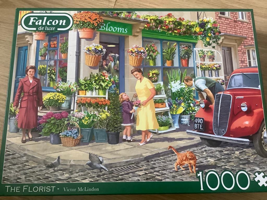 Falcon puzzel 1000 stukjes The Florist, Ophalen, 500 t/m 1500 stukjes, Zo goed als nieuw, Legpuzzel