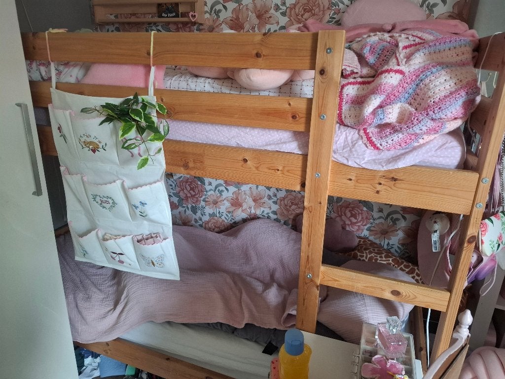 Stapelbed Mydal van Ikea, Ophalen, 90 cm, Tweepersoons, Minder dan 160 cm