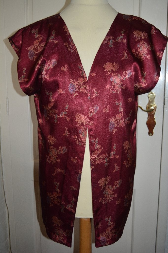kimono, Kimono, prachtig satijn chinees, mt 40, Kleding | Dames, Jurken, Maat 38/40 (M), Kimono, Ophalen of Verzenden, Zo goed als nieuw