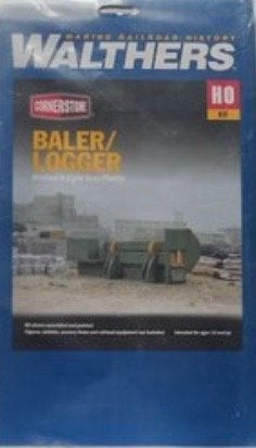 Walthers Cornerstone HO Baler/Logger Modelbouw Kit, Hobby en Vrije tijd, Modeltreinen | H0, Ophalen of Verzenden, Nieuw, Overige typen