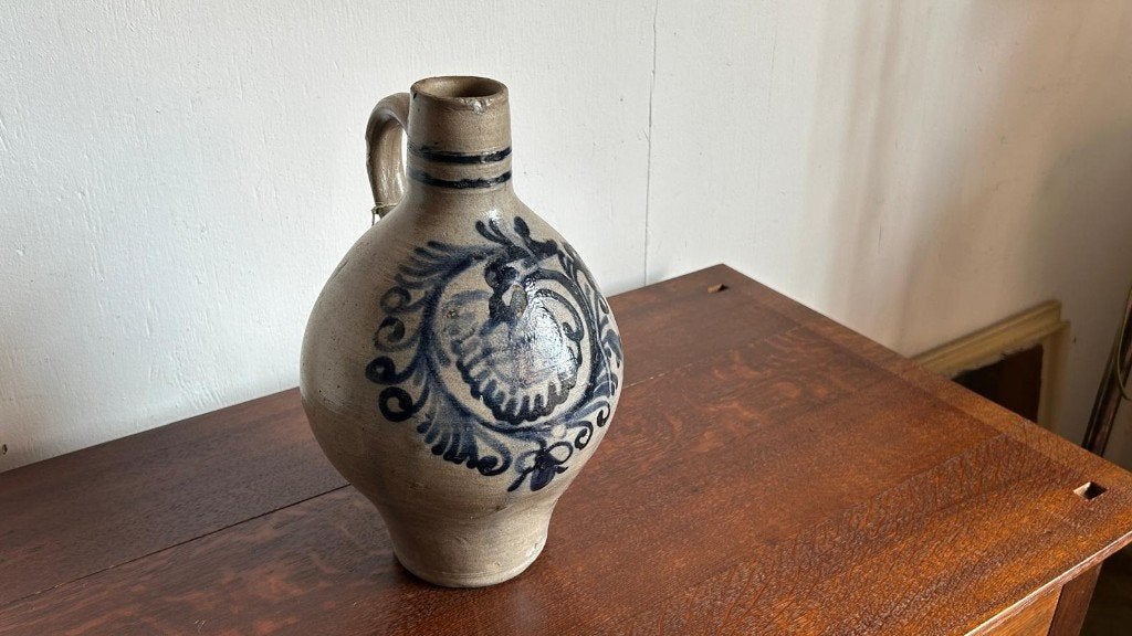 Antieke beschilderde kruik 65 euro, Antiek en Kunst, Ophalen of Verzenden