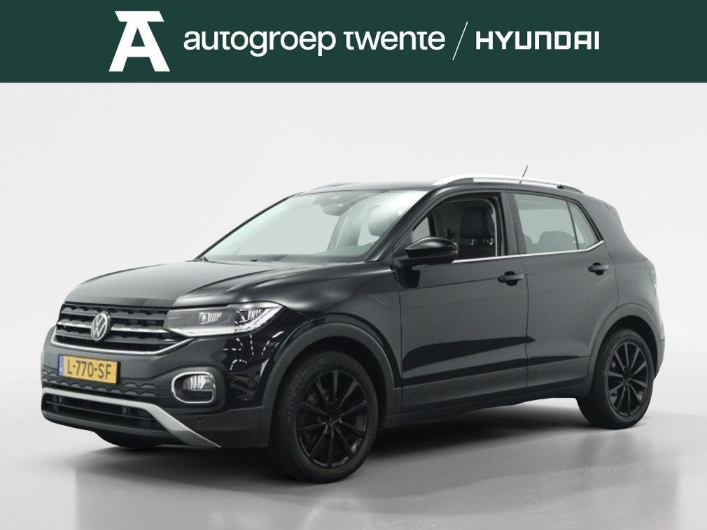 Volkswagen T-Cross 1.0 TSI Style Automaat DSG | Navigatie |, Auto's, T-Cross, Gebruikt, Leder en Stof, Zwart