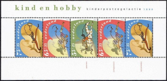 Nederland 1990, kinderzegels, velletje., Postzegels en Munten, Verzenden, Na 1940, Postfris