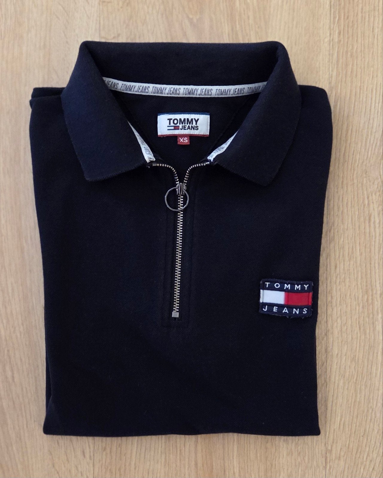 Tommy Hilfiger Donkerblauw Shirt Mt XS, Kleding | Dames, Blauw, Ophalen of Verzenden, Zo goed als nieuw, Korte mouw