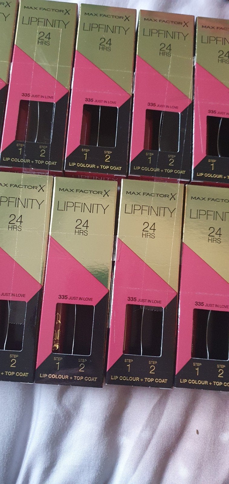 10x Max Factor Lipfinity 335 Just In Love - Zonder Topcoat, Verzenden