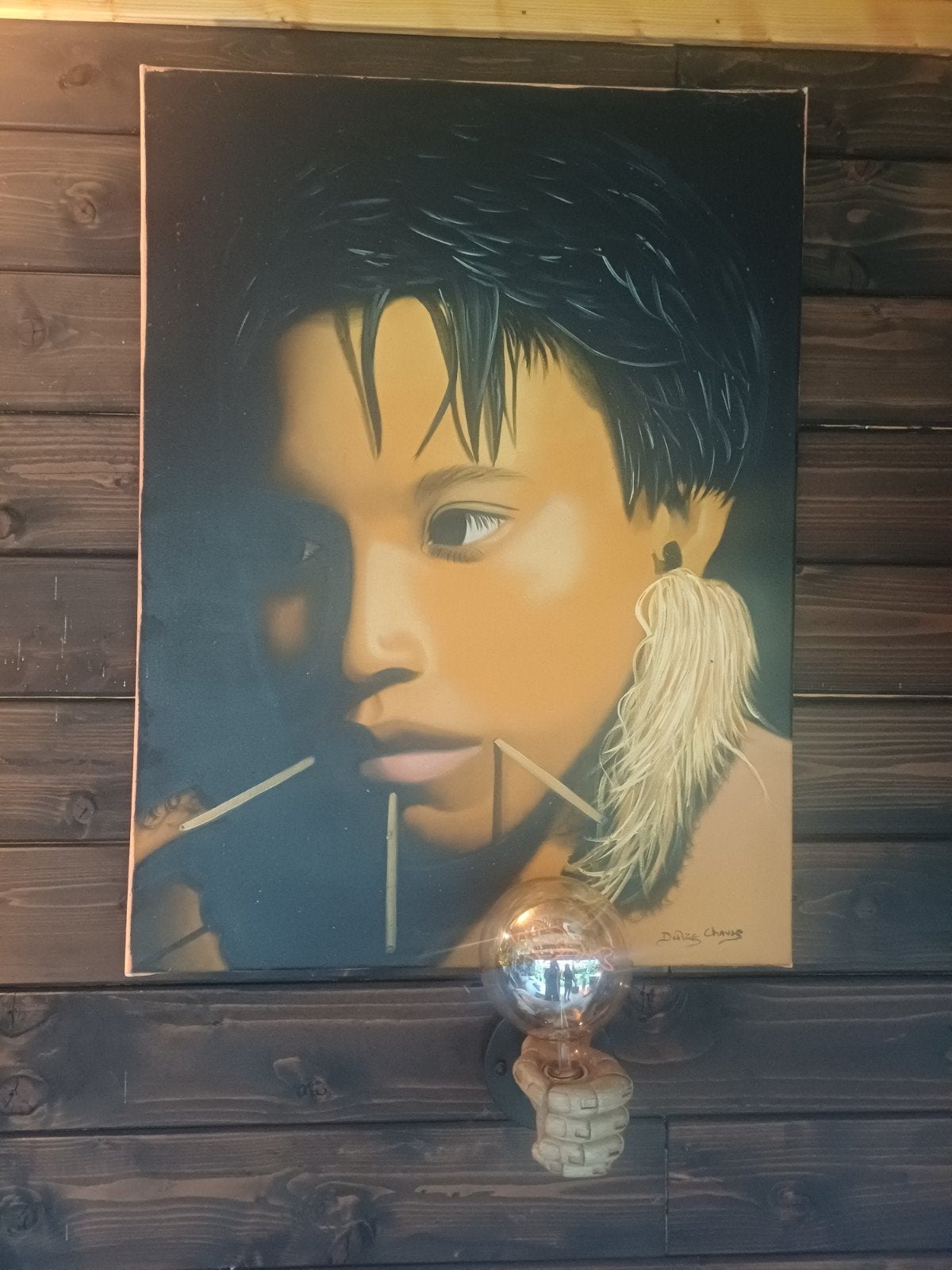 Olieverfschilderij: Portret van een jongen indiaans, Ophalen of Verzenden