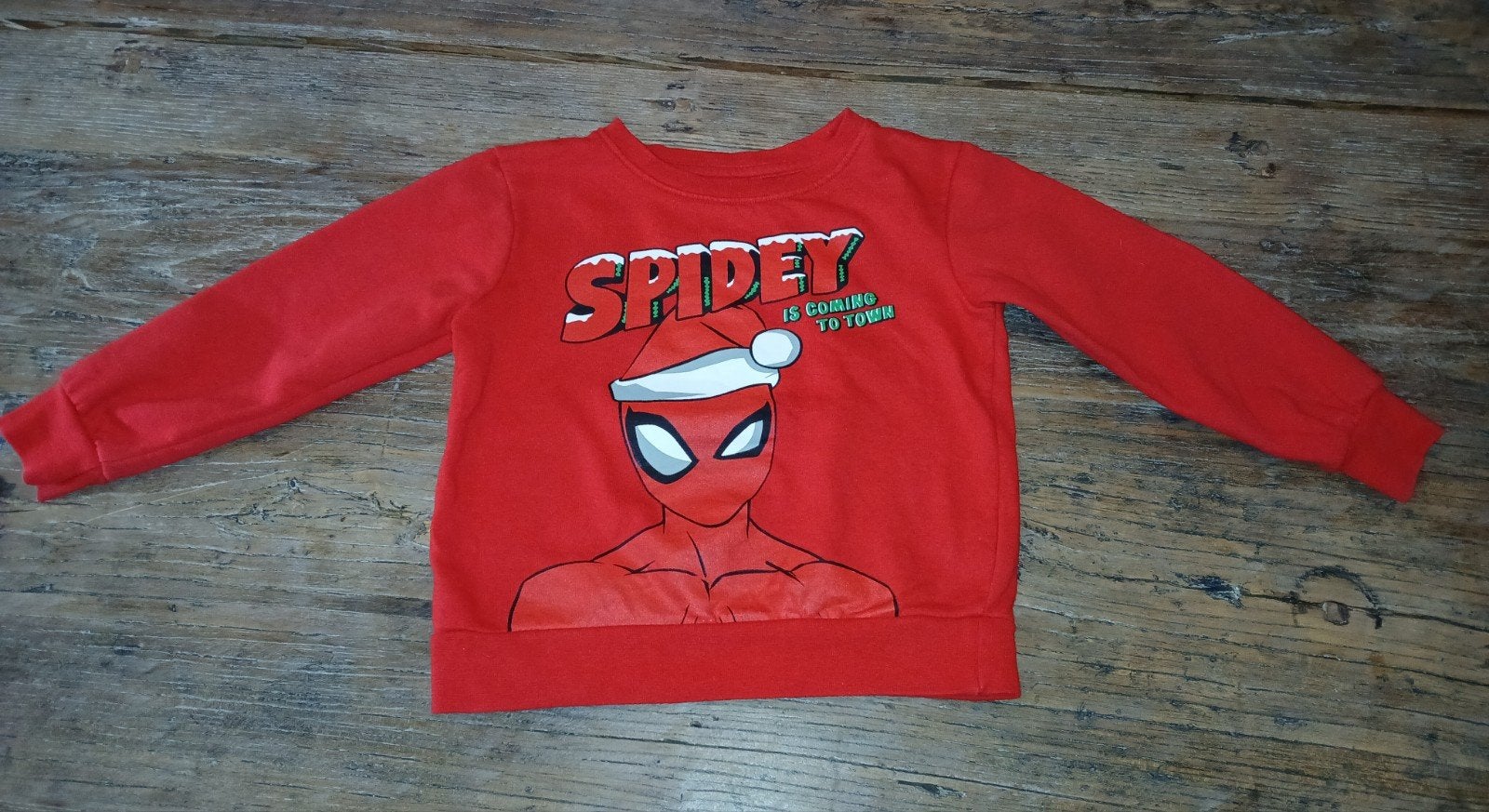 Rode Spider-Man Kersttrui maat 98/104 - ZGAN, Trui of Vest, Ophalen of Verzenden, Jongen, Marvel
