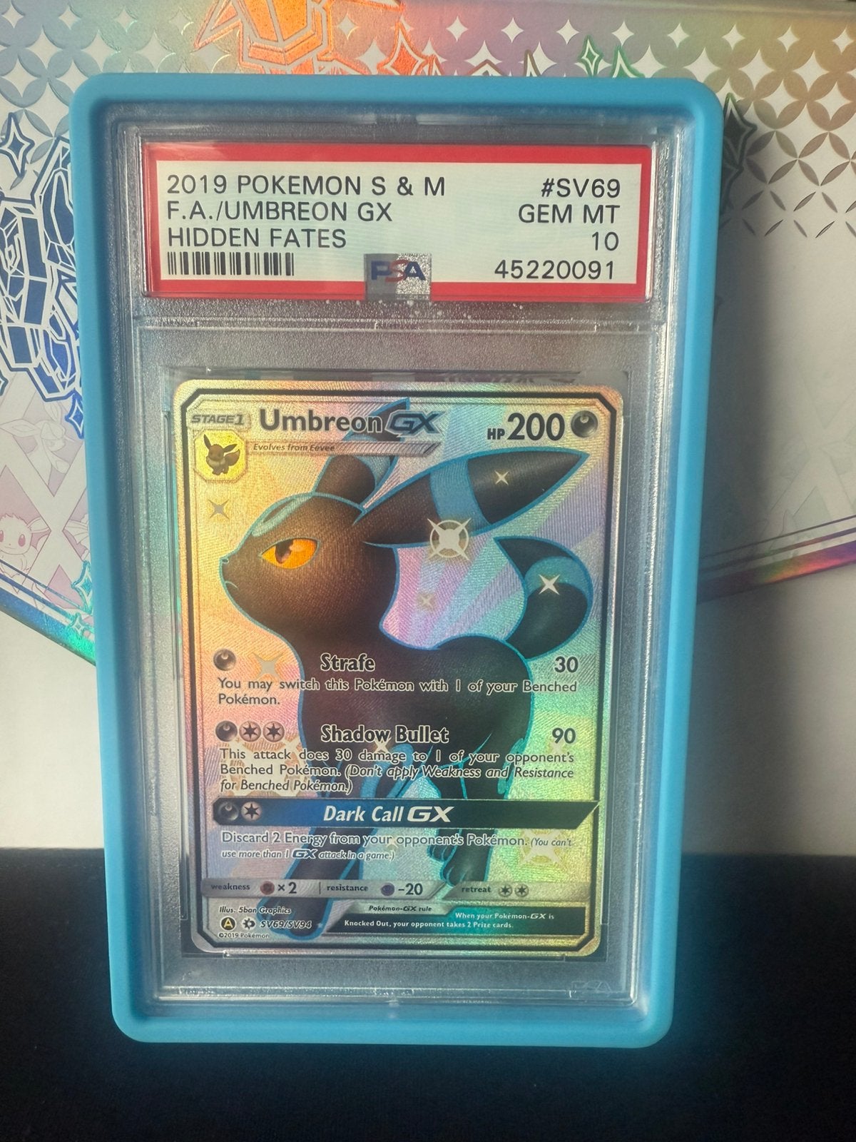 Umbreon Hidden Fates PSA 10, Hobby en Vrije tijd, Verzamelkaartspellen | Pokémon, Ophalen of Verzenden, Nieuw, Losse kaart, Foil