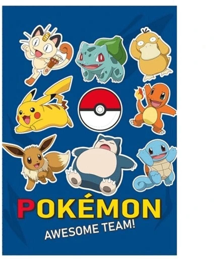 Pokemon Fleece Deken - 130x160 - Pikachu fleecedeken / Plaid, Blauw, Nieuw, Ophalen of Verzenden, Deken of Dekbed