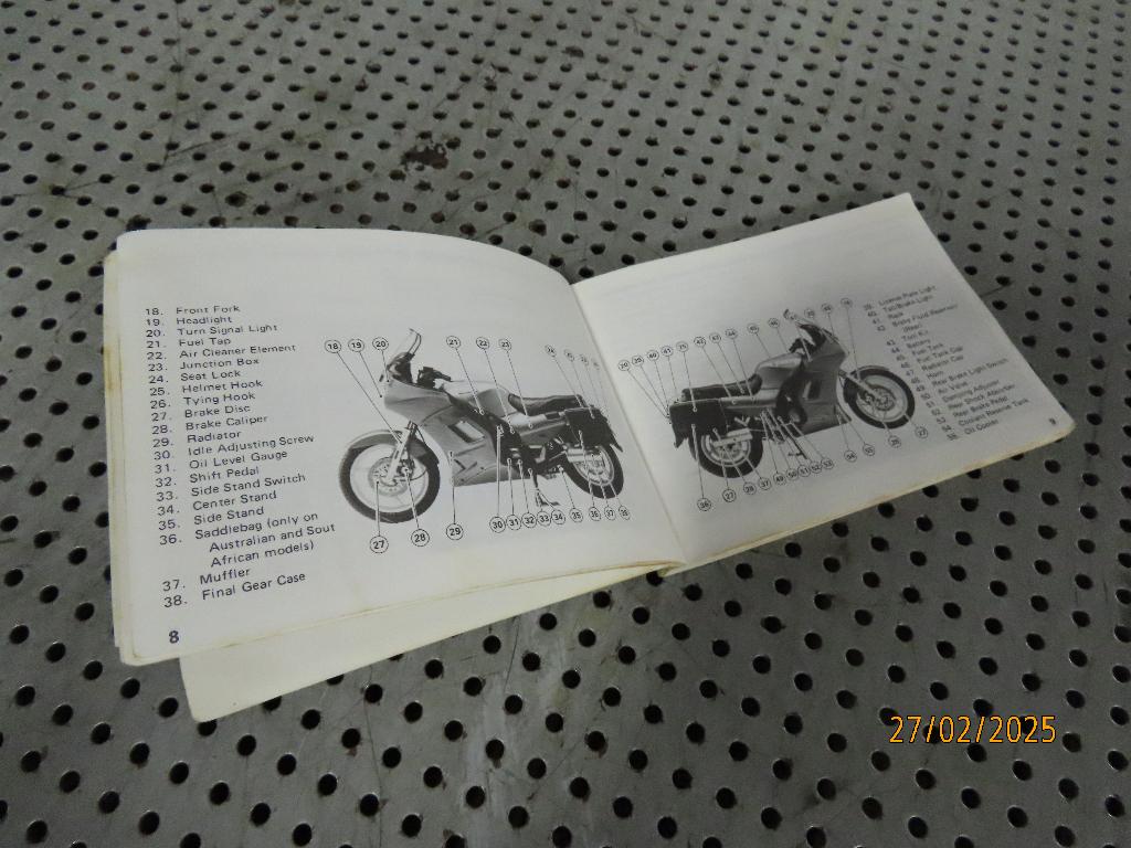 Motorcycle Owner's Manual Kawasaki 1000GTR - GTR1000 '87, Ophalen of Verzenden, Kawasaki