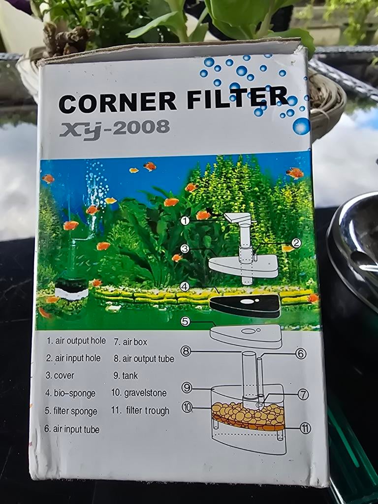 Aquarium hoekfilters, Ophalen, Nieuw, Leeg aquarium