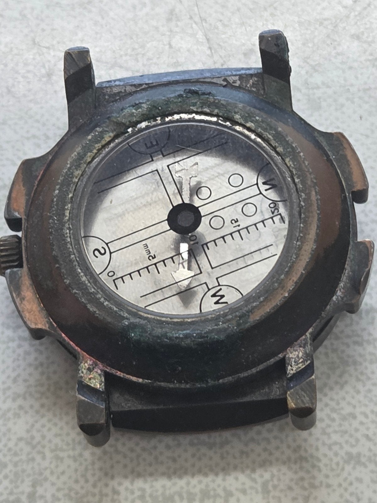 Vintage Compass Chronometer Quartz Horloge met Kompas, Ophalen of Verzenden, Overige materialen, Polshorloge, Overige merken