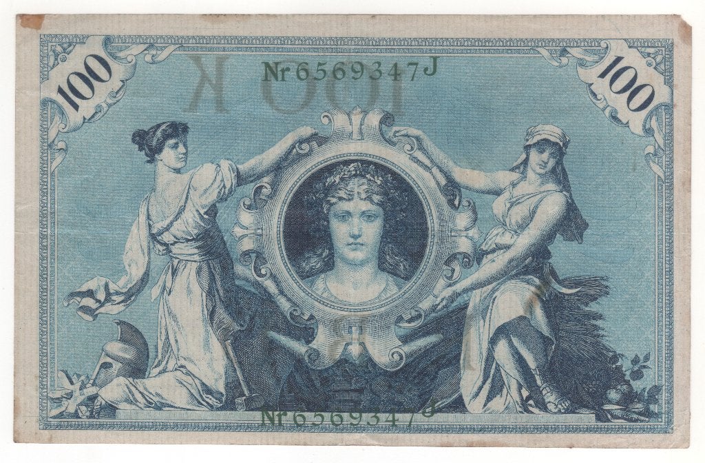 100 Mark Duitse Rijk 1908 (BB 21), Ophalen of Verzenden, Duitsland, Los biljet