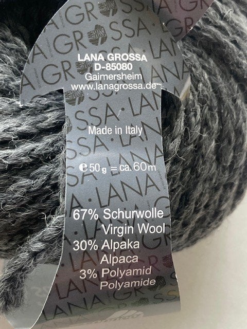 550 gr Lana Grossa Alta Moda Super Baby, antraciet, Ophalen of Verzenden, Nieuw, Breien of Haken, Wol of Garen