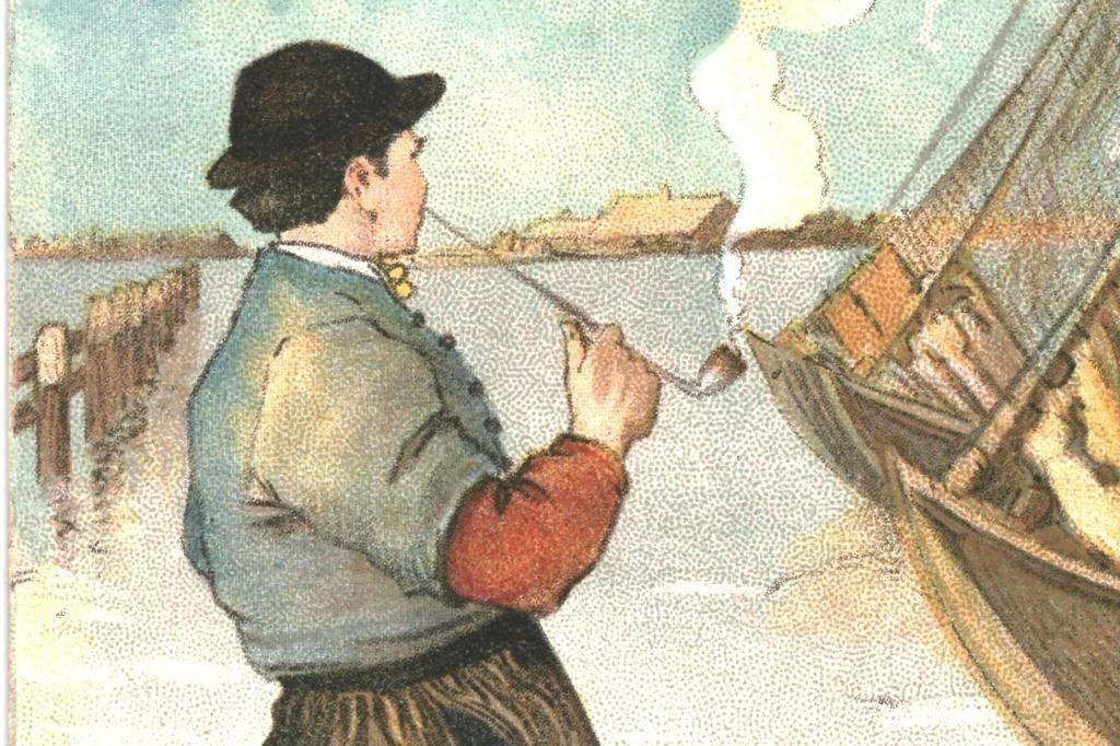 992389 Volendam Visser Visscher Nette oud kaart onbeschreven, Ophalen of Verzenden, 1920 tot 1940, Ongelopen, Noord-Holland