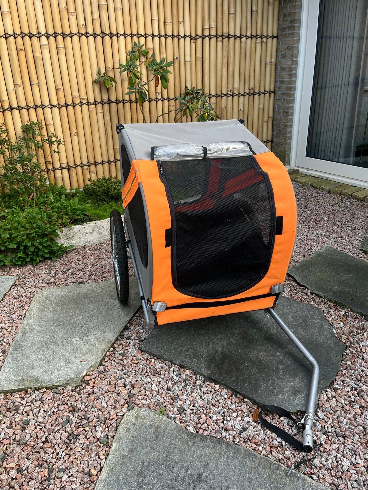 Hondenkar 73x52x65 met koppeling, Dieren en Toebehoren, Ophalen, Gebruikt, Hondenfietskar