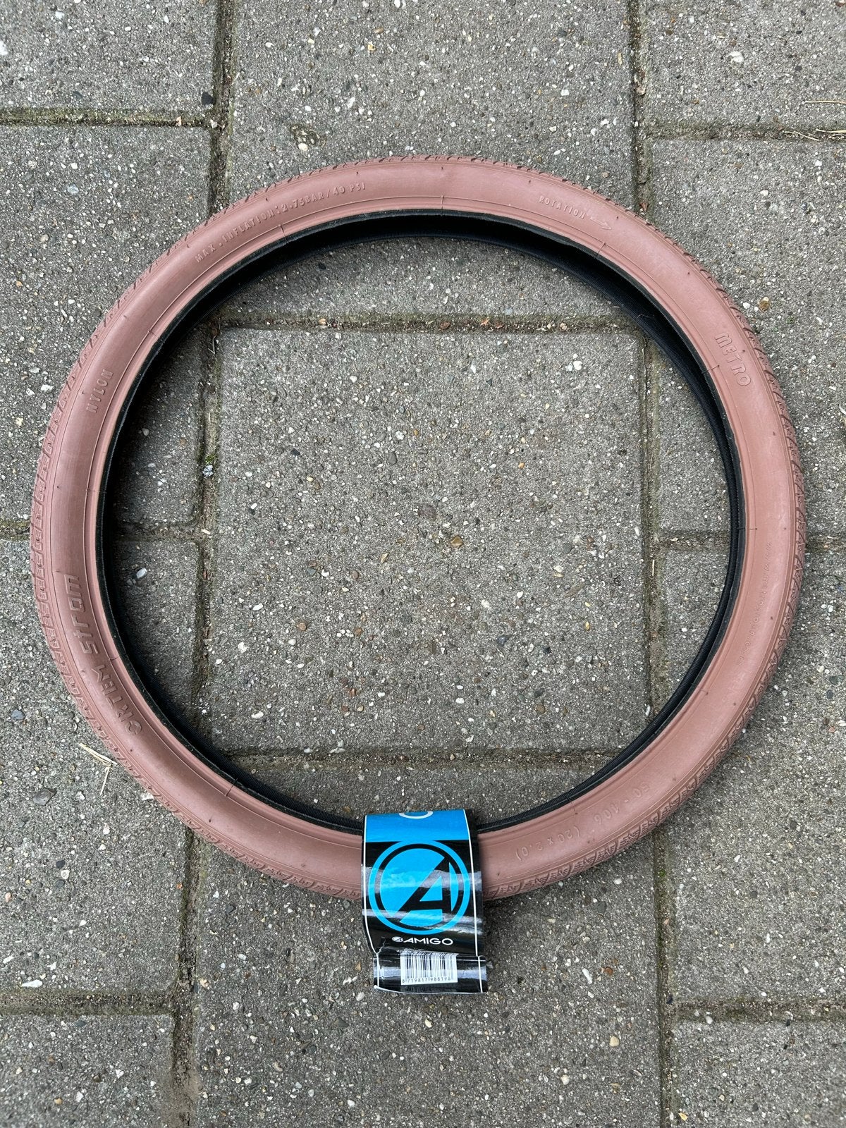 Amigo Vigor Buitenbanden 20x2.0 (50-406) bruin, BMX, Band, Nieuw, Ophalen of Verzenden