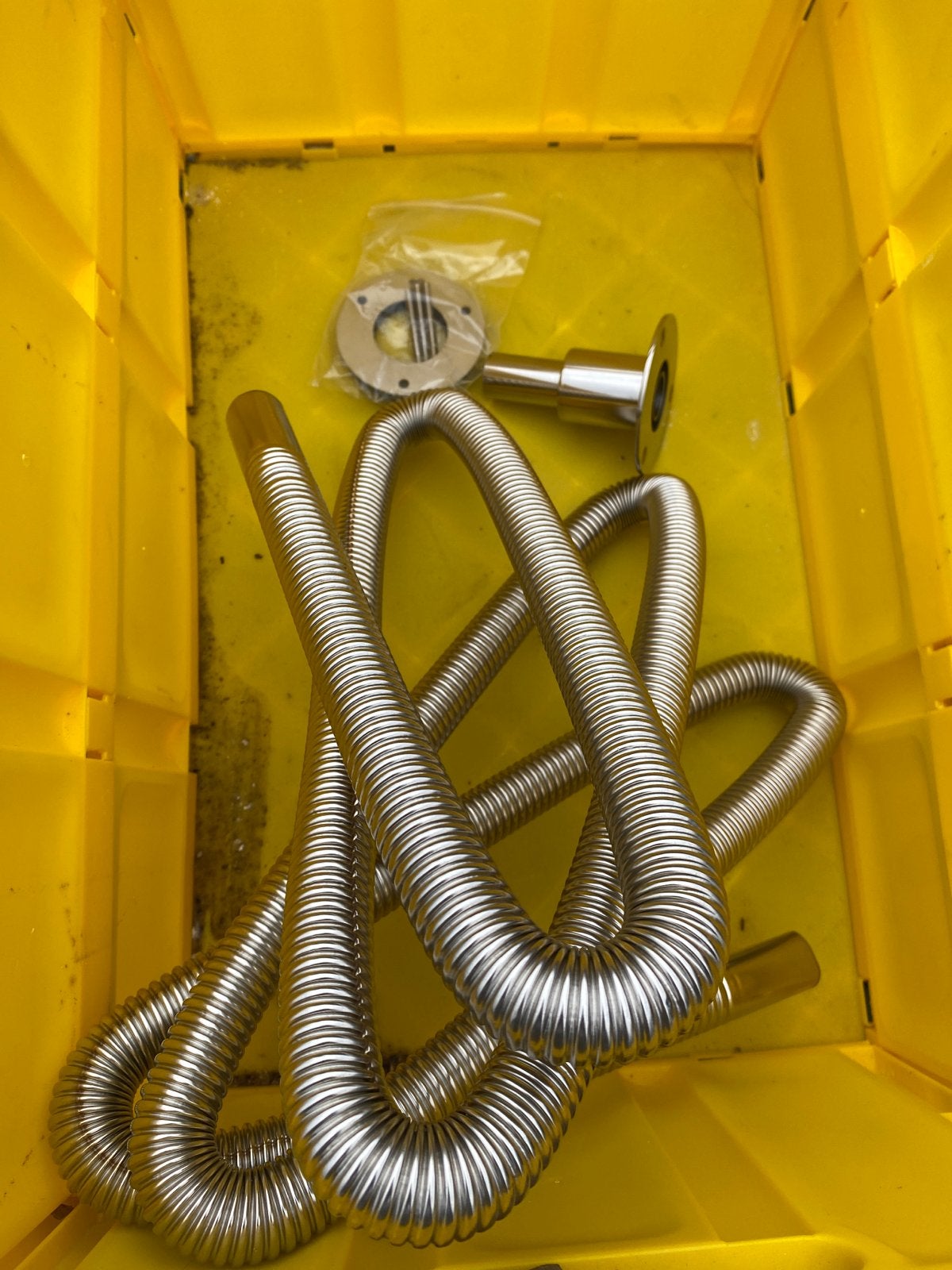 Flexibele RVS buis voor afvoer of ventilatie, Doe-het-zelf en Verbouw, Buizen en Afvoer, Afvoer, 2 tot 4 meter, Nieuw, Ophalen of Verzenden
