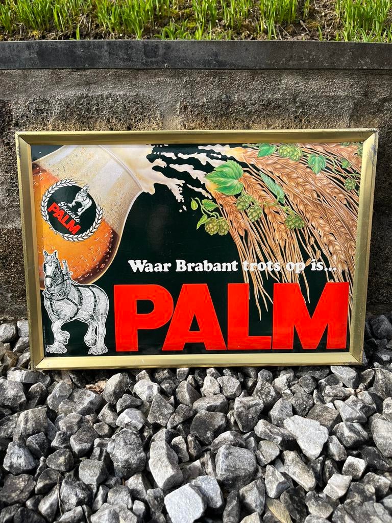 Vintage reclamebord Speciale Palm, Verzamelen, Biermerken, Zo goed als nieuw, Reclamebord, Plaat of Schild, Palm, Ophalen of Verzenden