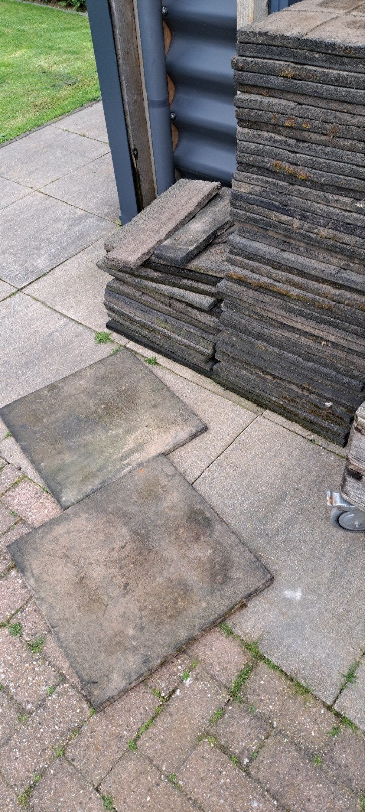 Rubber tegels (speeltoestel), Ophalen, Gebruikt, Rubber, 10 m² of meer