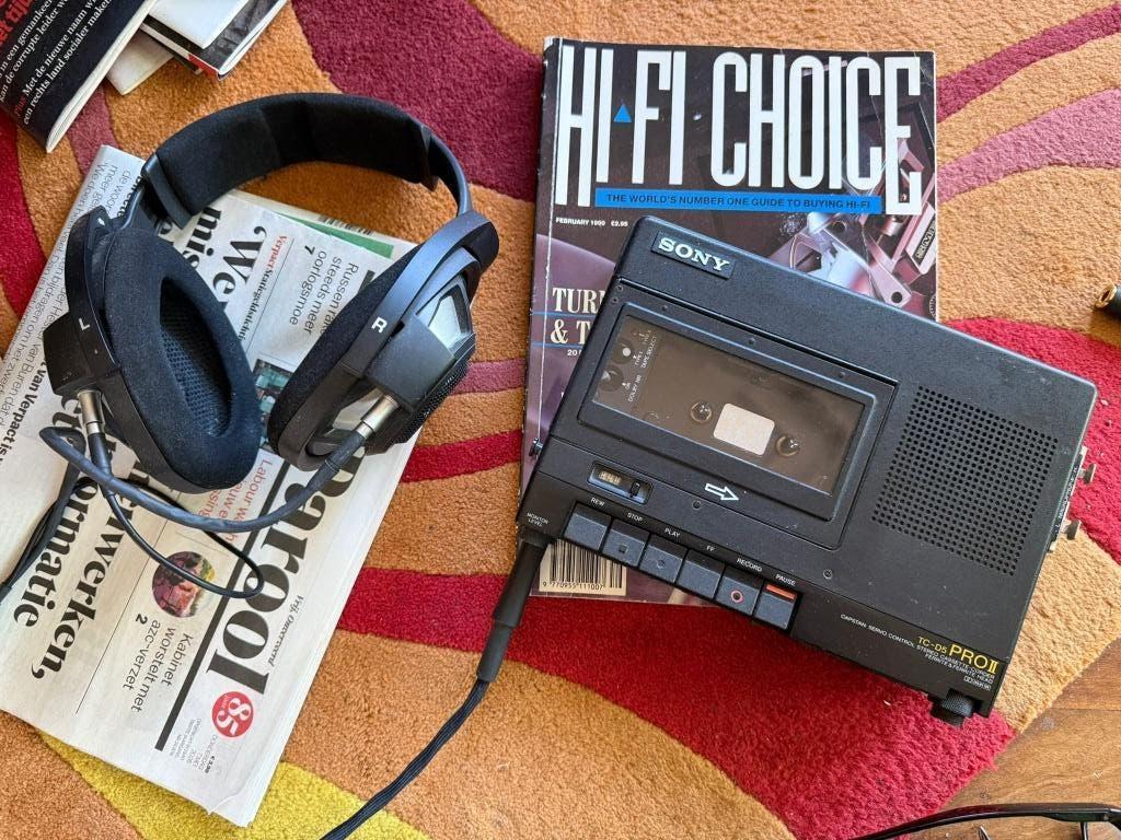 SONY TC-D5 PRO II in topstaat met orig. adapter, Ophalen of Verzenden, Enkel, Sony, Tape counter