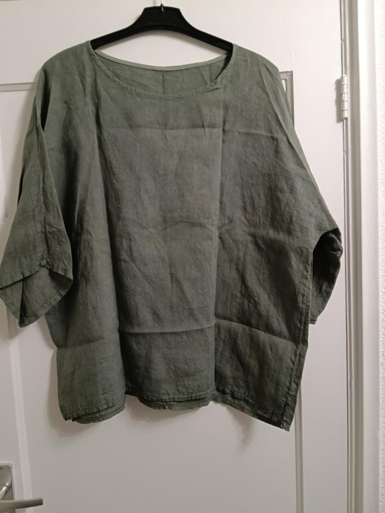 Heerlijk linnen shirt, Ophalen of Verzenden, Zo goed als nieuw, Maat 42/44 (L), Groen